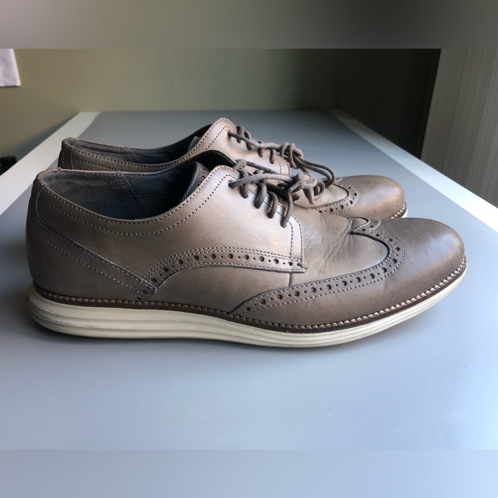 Cole Haan Shoes Men’s Brown Wingtip Derby Oxford Leather Shoes Size: US 10.5
